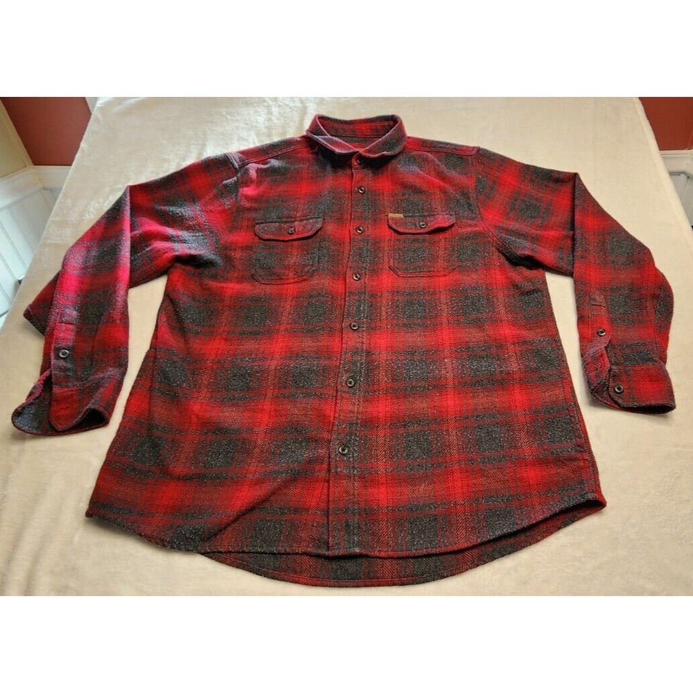 Orvis Flannel Button Up Shirt Mens‎ Sz  XXL/EEG Heavyweight Shirt
